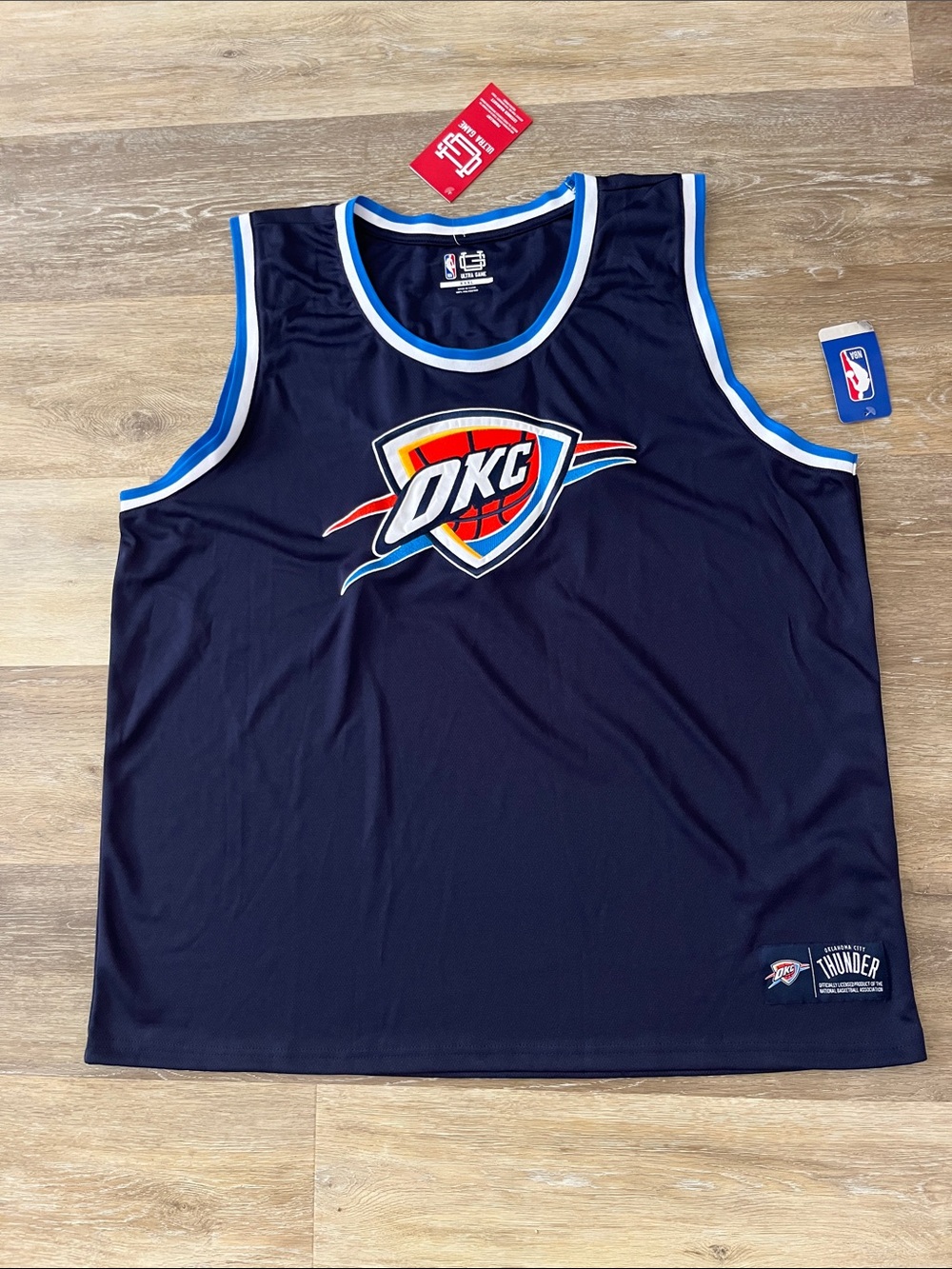 NWT NBA Ultra Game Oklahoma City Thunder Jersey Blue Size 3XL